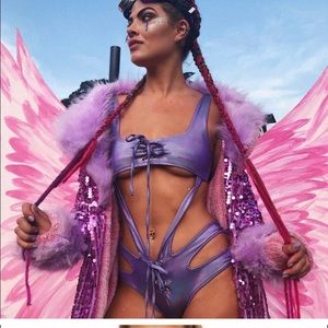 Sexy rave clothes CUTOUT bodysuits